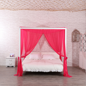 Beliebtes rotes Rosen-Home-Hotel-Schlafzimmer für Erwachsene, quadratisches, rechteckiges Prinzessinnen-Moskitonetz zum Aufhängen