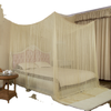 Vier Eckpfosten, elegantes Moskito-geschütztes Betthimmel-Set, Beige, Full/Queen/King