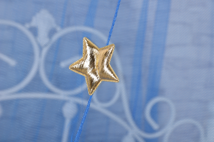 Neues Design Polyester Blau Betthimmel Mädchen hängendes Moskitonetz mit Sternen