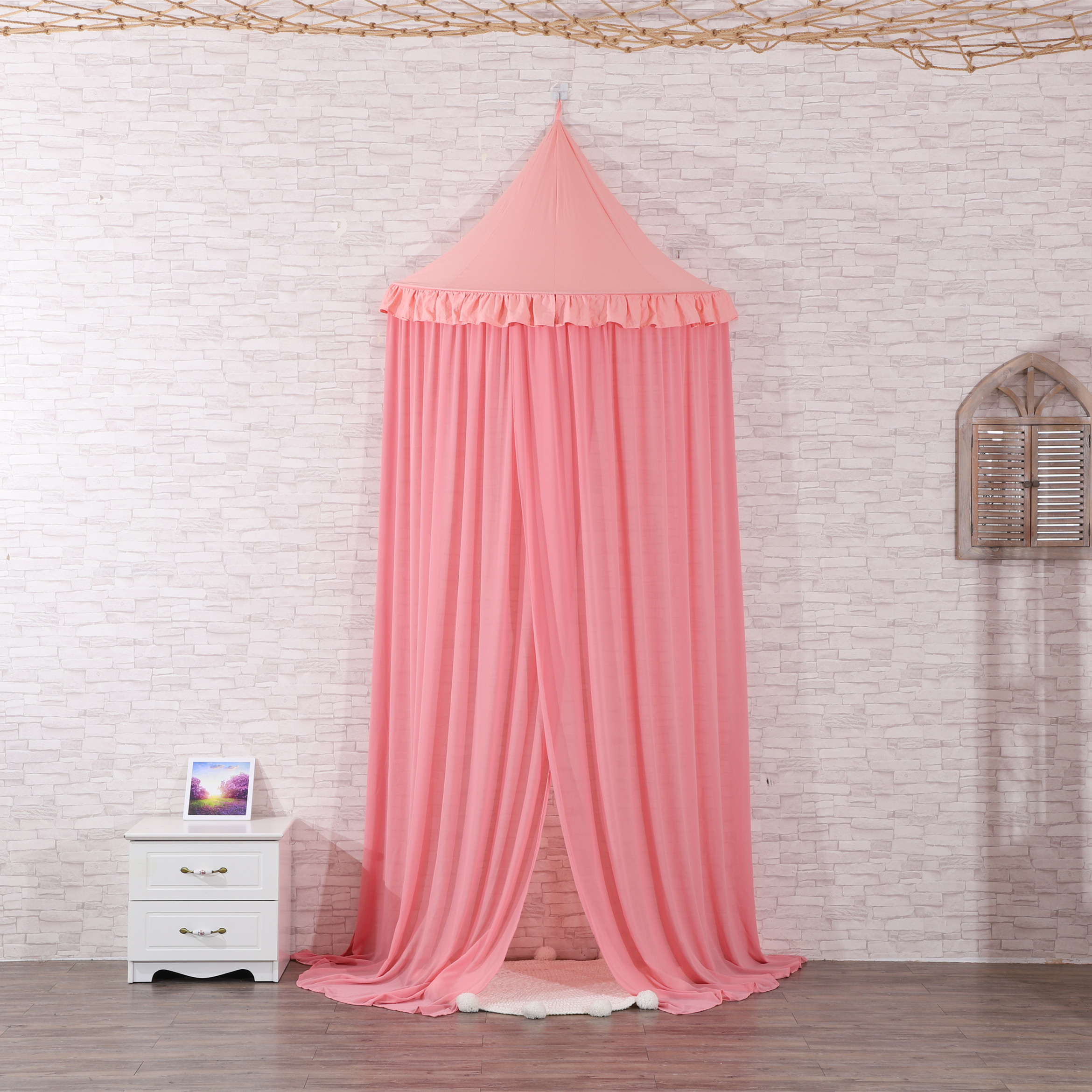 Flower Frills Dome Betthimmel Mädchen Kinder Leseecke Schlafzimmer Mantel Spielzelt Moskitonetz