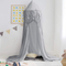 Amazon Bestseller Hanging Ear Grey Spire Canopy Innendekoration Kinderspielhaus Regenschirm Zelt mit Baumwollstoff