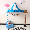 Reine Baumwolle Leinwand Wandbehang Gaze Halbmondzelt Kinderbett Zelt Leseecke Baby Spielhaus