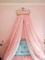 Crown Bed Curtain Princess Nordic Retro Doppelquaste Europäische dekorative Nachtbett Hintergrund Moskitonetz