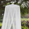 2020 Bambusmaterial Oben hängende weiße Insektizid-Moskitonetze für den Außenbereich