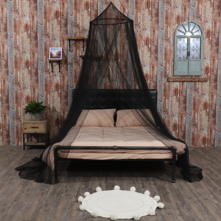 King-Size-Betthimmel, schwarzes Moskitonetz für drinnen/draußen, Camping oder Schlafzimmer, passend für ein King-Size-Bett, hergestellt von Fire Mesh