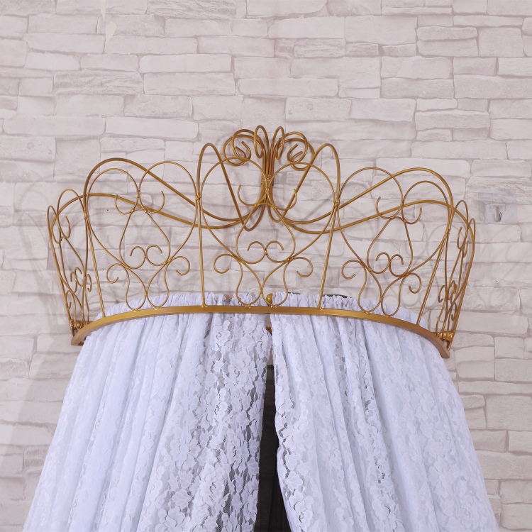 New Style Lace Double-Deck Moskitonetze Crown Top Betthimmel Vorhänge